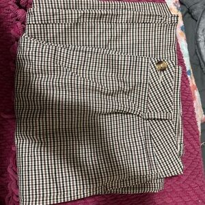 SHEIN Black and White Bermuda Shorts with Classic Check Pattern